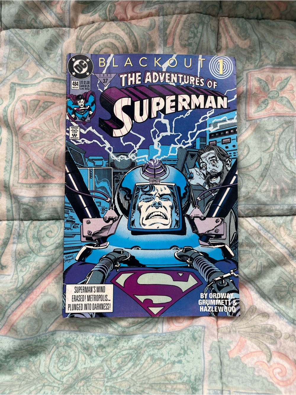 DC Comics #484 Nov 91 Blackout The Adventures of Superman comic book